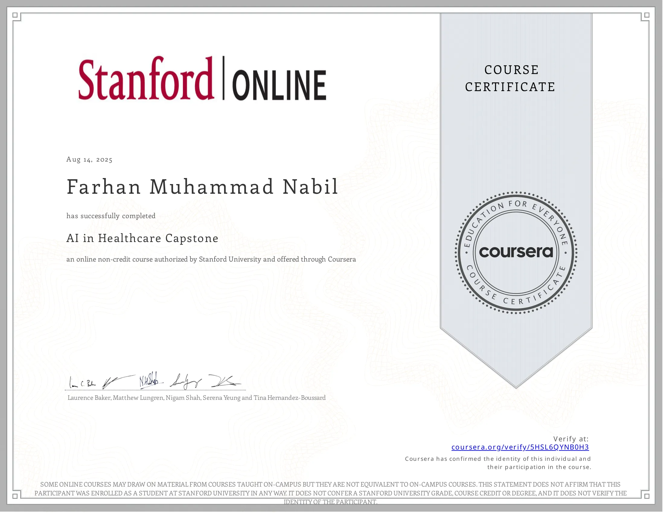 Course Certificate 3
