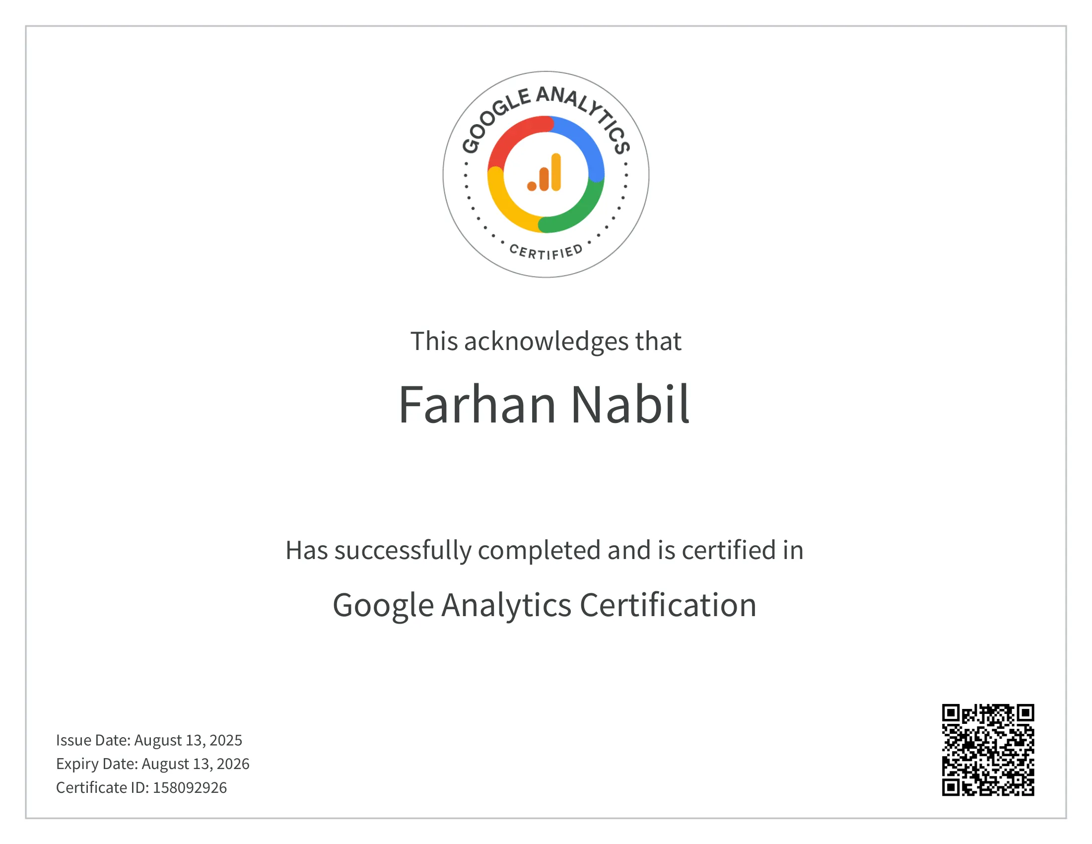 Google Analytics Certification